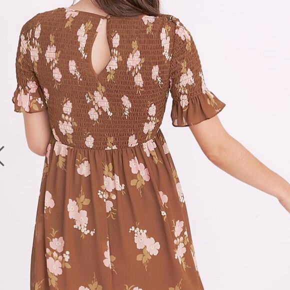 NEW Madewell $148 Smocked-Top Dress in Retro Bouquet LG NWT - Picture 15 of 16